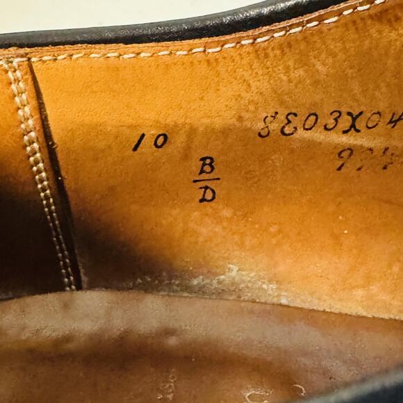 Alden Shoes Mens 10 Brown Leather Oxford Brogue Cap Toe Shell Cordovan Lace Up - Picture 11 of 12